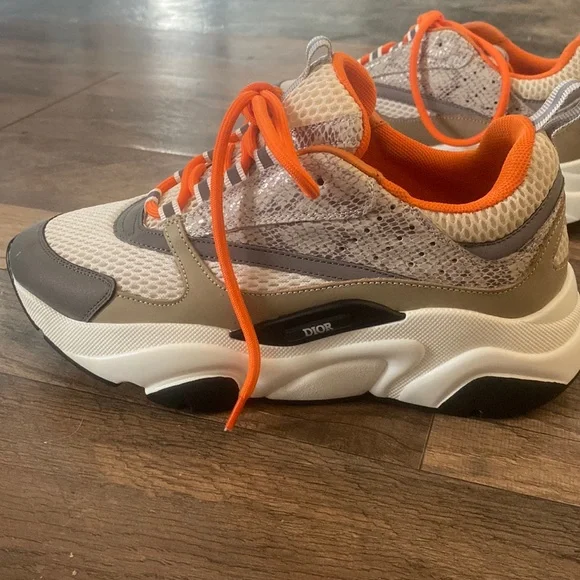 Dior snake skin orange addition sneakers